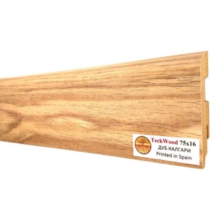 Плинтус МДФ ламинированный TeckWood Дуб Калгари 2150×75×16