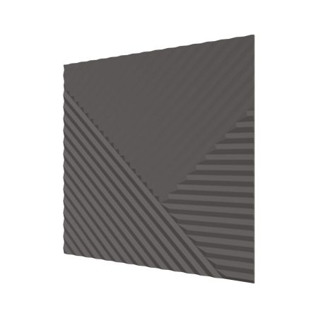 Стеновая панель Пирамида МДФ Ликорн Графит  500х500х8 (4 шт.)