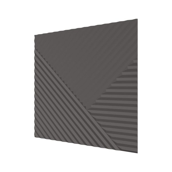 Стеновая панель Пирамида МДФ Ликорн Графит  500х500х8 (4 шт.)