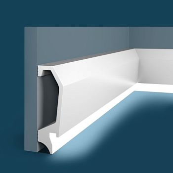 Плинтус под покраску с подсветкой Cosca Decor Экополимер PX034 2000×120×22