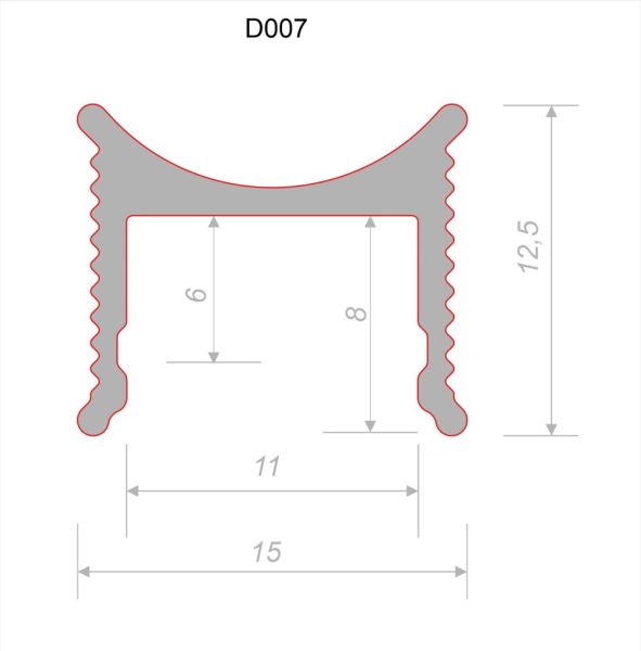 Разделительный профиль D007