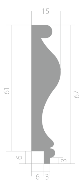 Молдинг Ultrawood Trim 001 i (2000 х 67 х 15)