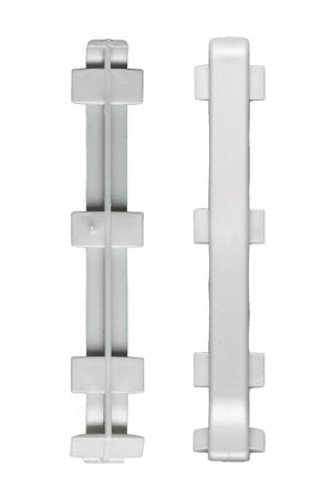 Соединитель алюминиевый  L-образный серебро