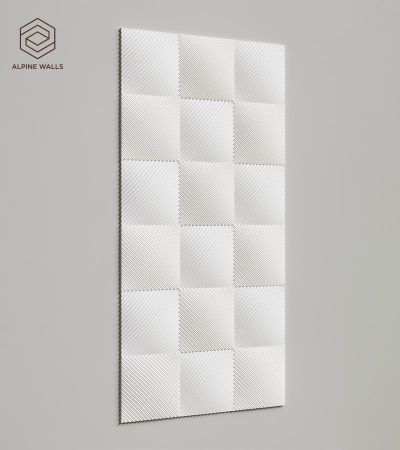 Стеновая панель под покраску Alpine Walls Geometrium  ECOGR0207W  1200*600*25