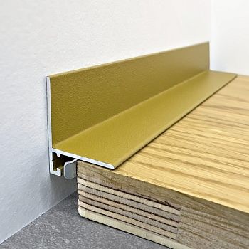 Микроплинтус алюминиевый TeckWood L-20 Золото Муар RAL 1036 2000×20×16