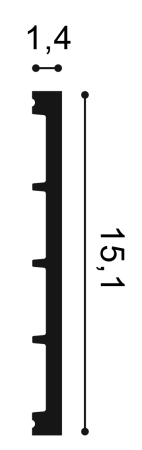 Плинтус ORAC DECOR SX168 151х14 мм