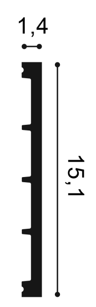 Плинтус ORAC DECOR SX168 151х14 мм