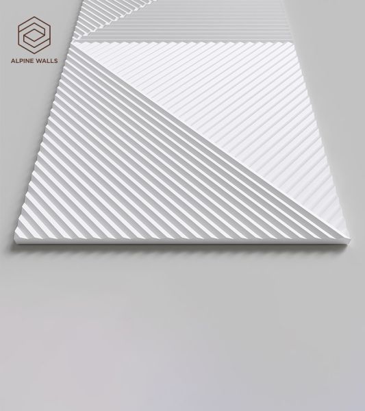 Стеновая панель под покраску Alpine Walls Geometrium  ECOGR0209W  1200*600*25