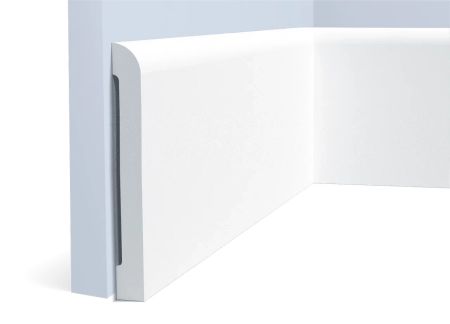 Плинтус Hiwood полимерный под покраску BE125 прямой скругленный 2000×125×13,5