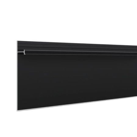 Плинтус алюминиевый скрытый с подсветкой Laconistiq Strong Черный RAL 9005 42-21-300 матовый 3000×80×13,1
