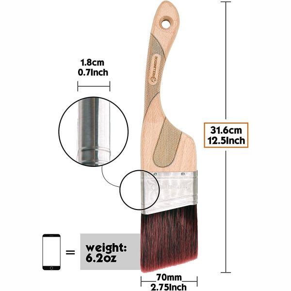 Кисть плоская DOBERMAN X1000 скошенная 10298 63,5 мм