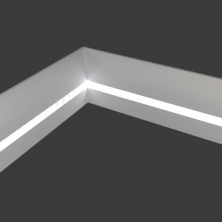 Плинтус Evrowood МДФ Белый PN 080 Led 2000×95×16