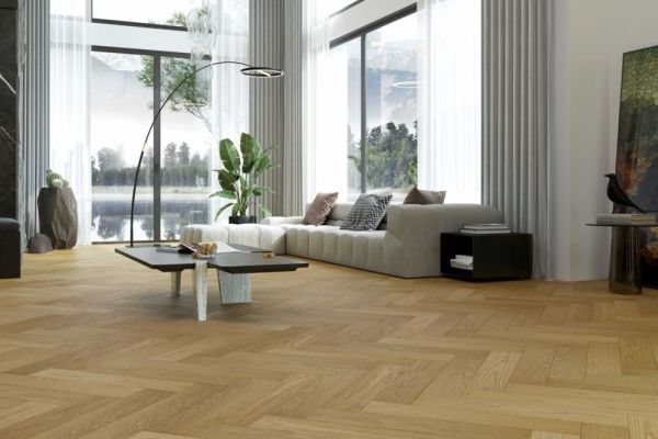 Композитная паркетная доска Quartz Parquet Елка Дуб медовый раф 33-463 венгерская елка 635×127×5