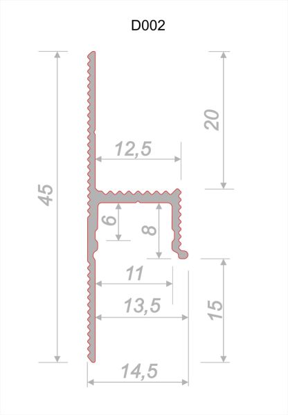 Универсальный профиль без покрытия D002