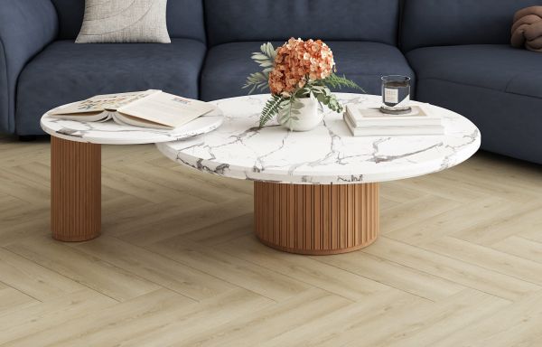 Кварц виниловое покрытие Stone Floor MSPC Елочка Дуб Спрингфилд DCA3-10 MР