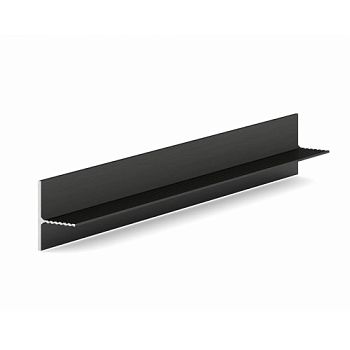 Плинтус алюминиевый теневой Laconistiq Reverse 36 Черный муар RAL 9005 34-31-300 3000×36×16