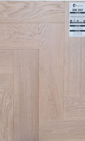 Паркетная доска Hajnowka Елочка Дуб Brine White масло воск