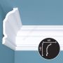 Потолочный плинтус под покраску Bello Deco К2 2000×60×140