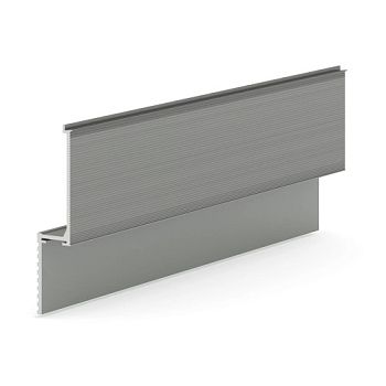 Профиль алюминиевый теневой Laconistiq Micro Серебряный муар RAL 9006 24-33-300 3000×96,5×15,7