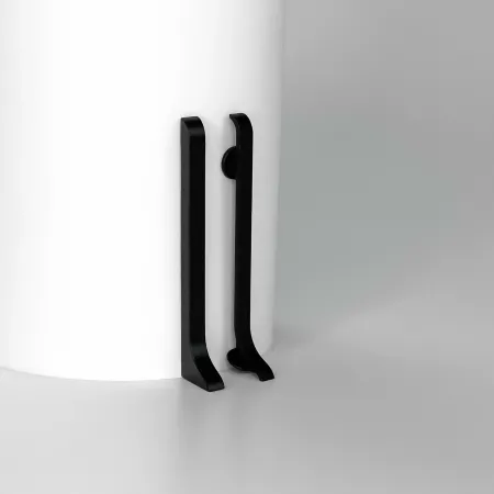 Заглушка алюминиевая  L-образная Черный 2 шт/уп