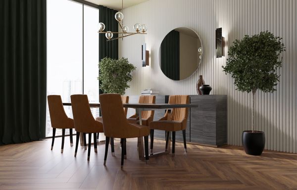 Кварц виниловое покрытие Stone Floor Елочка Дуб Эрлгрей 622104 HP