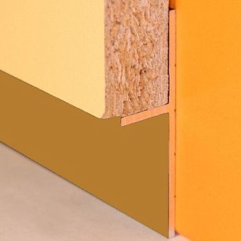 Плинтус алюминиевый теневой Modern Decor  золото  2000×20×12,5