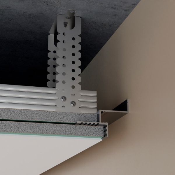 Теневой профиль для потолка Чёрный для подсветки 