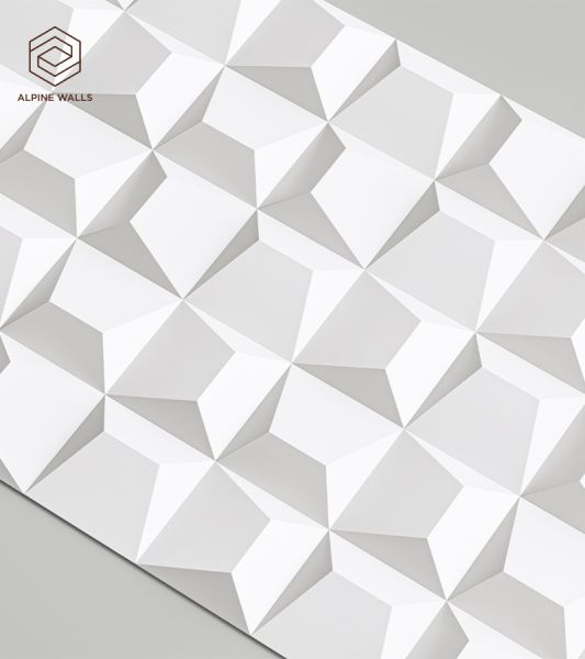 Стеновая панель под покраску Alpine Walls Geometrium  ECOGR0202W  1200*600*25