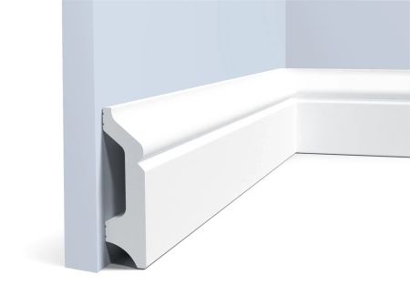 Плинтус Hiwood полимерный под покраску B78 фигурный 2000×77,5×21