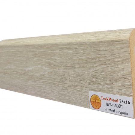 Плинтус МДФ ламинированный TeckWood Дуб Плэйт 2150×75×16