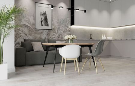 Кварц виниловое покрытие Stone Floor Дуб Зимний вечер 91799-7 MP