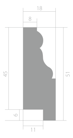 Молдинг Ultrawood Trim 002A (2000 х 51 х 15)