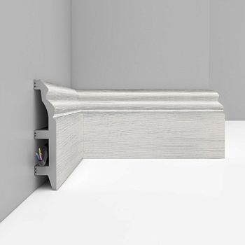 Плинтус Decomaster Ясень белый D232-84 2400×100×22