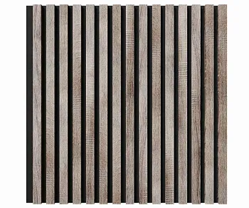 Стеновая панель акустическая Cosca Decor Сканди Дуб Дымчатый черный войлок 600×600×19