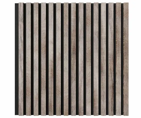 Стеновая панель акустическая Cosca Decor Сканди Дуб Дымчатый черный войлок 600×600×19