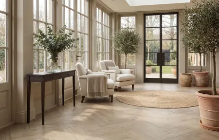 Кварц виниловое покрытие Stone Floor MSPC Елочка Дуб Растлфилд Артикул: 2529-4 MР