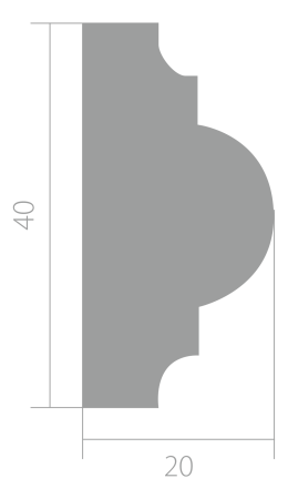 Молдинг Ultrawood U 021 (2440 х 40 х 20)
