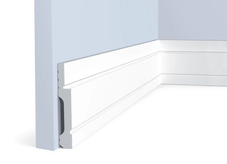 Плинтус Hiwood полимерный под покраску B75V1L фигурный 2000×75×12