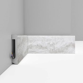 Плинтус Decomaster Кварц белый D235-1634 2400×80×17