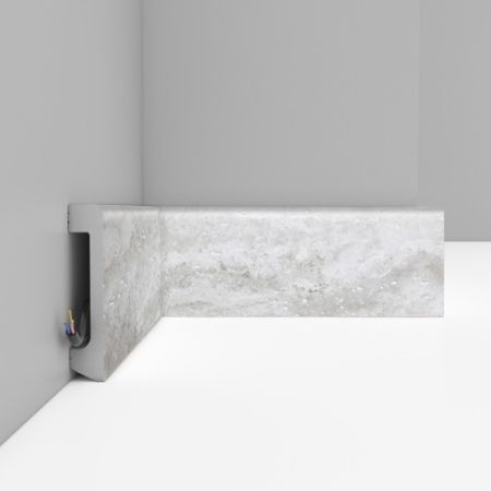 Плинтус Decomaster Кварц белый D235-1634 2400×80×17