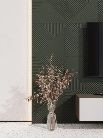 Стеновая панель Пирамида МДФ Ликорн Оливковый  500х500х8 (4 шт.)