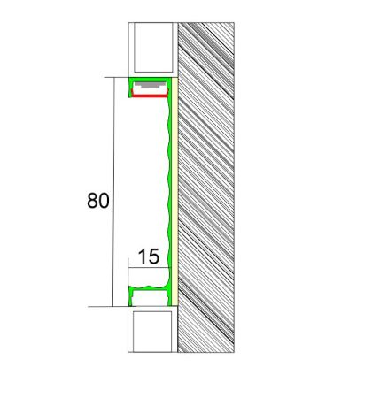 Плинтус Скрытый с led подсветкой ALP-G80