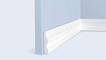 Плинтус Hiwood полимерный под покраску WE55 фигурный 2000×55×14