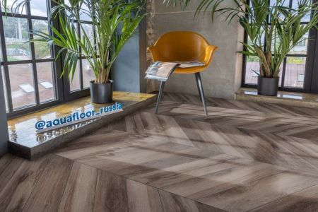 Кварц виниловое покрытие Aquafloor Parquet Chevron Glue AF2554PGCh