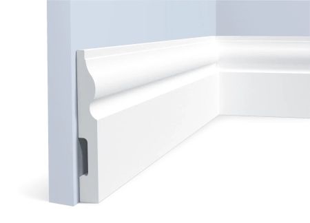 Плинтус Hiwood полимерный под покраску B100 фигурный 2000×98×13