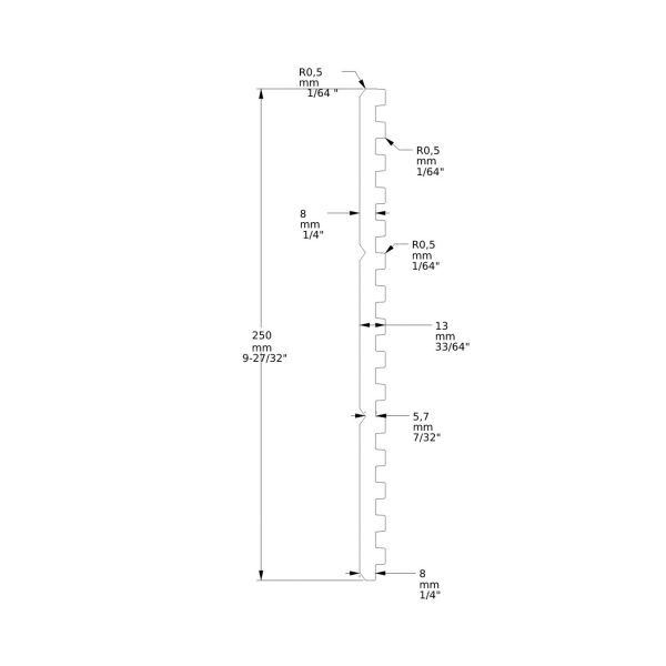 Стеновая панель Orac Decor WX205−2600 Track 2600×250×13