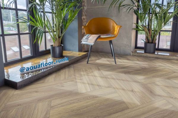 Кварц виниловое покрытие Aquafloor Space Parquet Light AF4505PQL