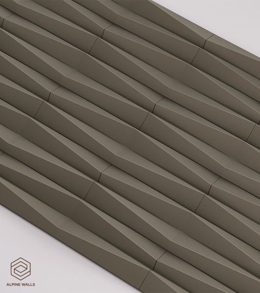 Стеновая панель под покраску Alpine Walls Geometrium  ECOGR0204G  1200*600*25