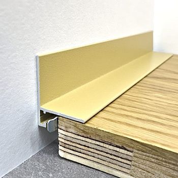 Микроплинтус алюминиевый TeckWood L-20 Бежевый Муар RAL 1001 2000×20×16