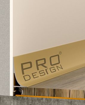 Плинтус Pro Design Щелевой плинтус Плинтус Pro Design Corner L 584 Анодированный шампань